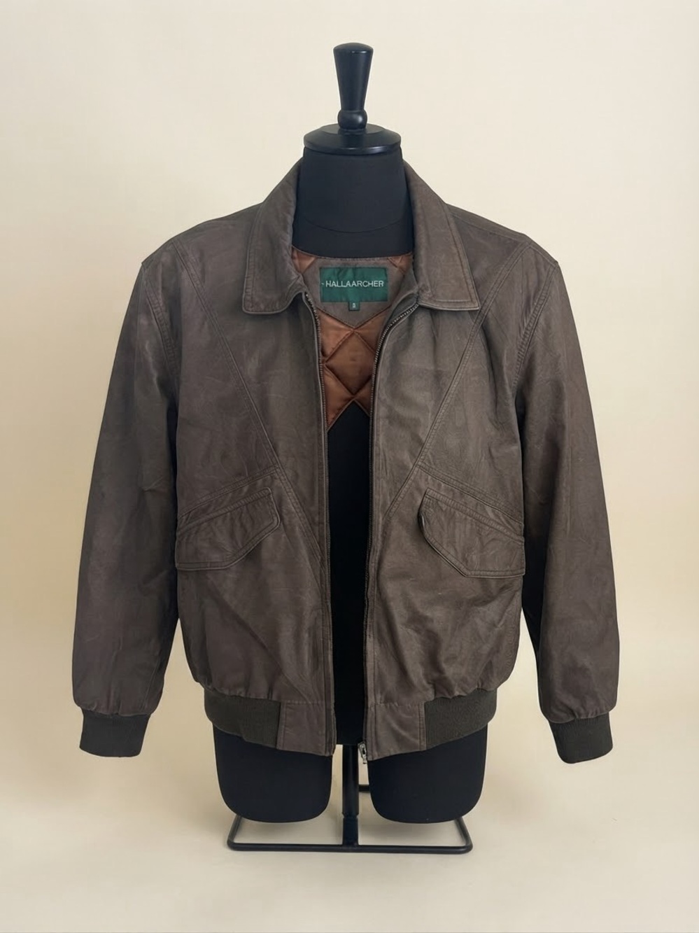 Hill & Archer Men's Brown Performance Zip Jacket